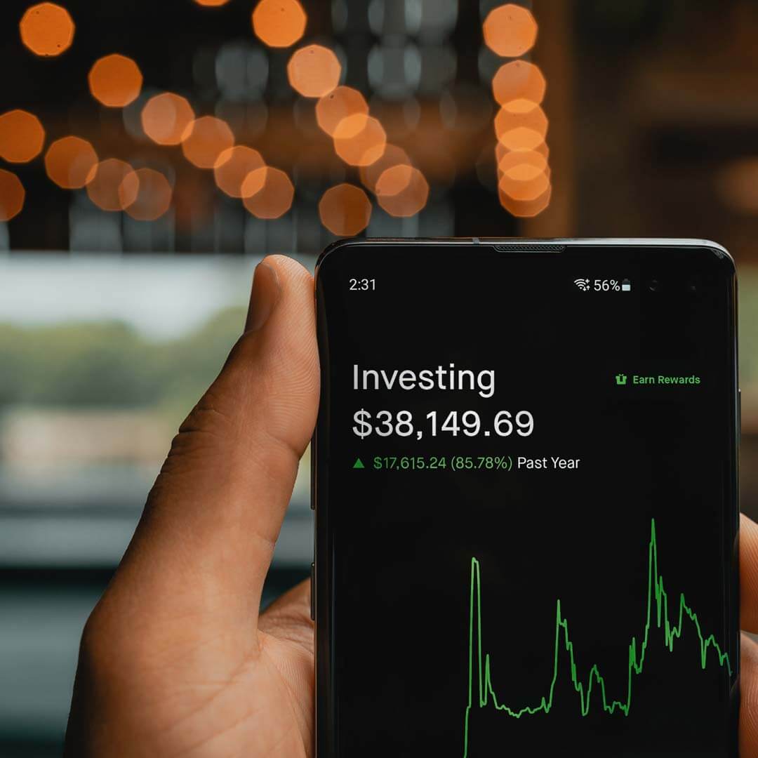 investing, money, cell phone